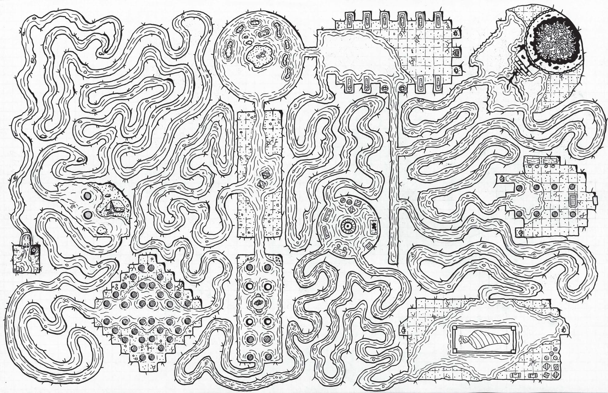 An illustration of a dungeon