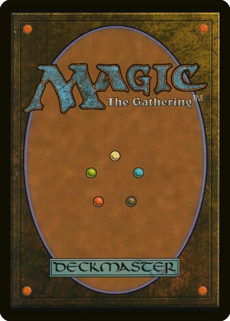 An image of the card back from Magic The Gathering.
