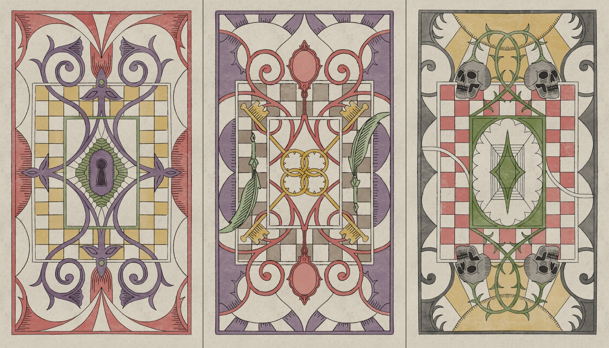 Artwork for the back of the cards for Homecoming.