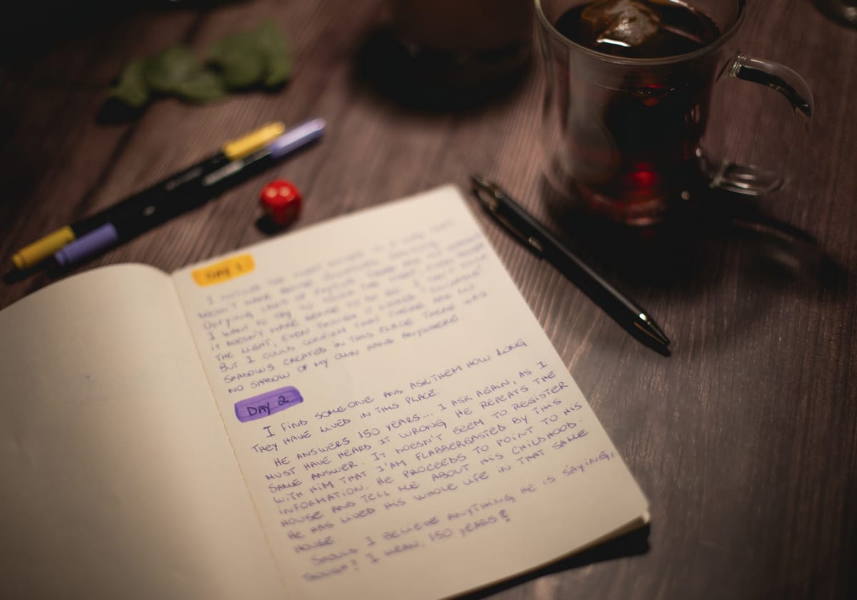 A cozy journaling game for self-reflection based on advent calendar mechanics