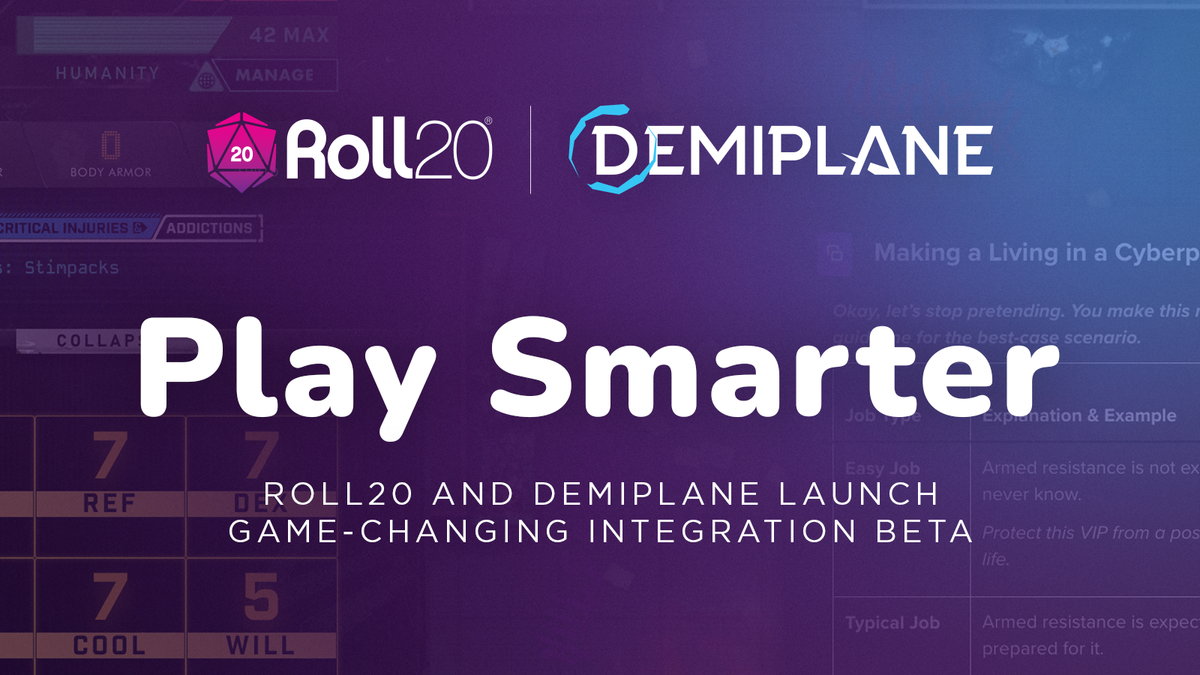 Roll20 and Demiplane Launch Game-Changing Integration Beta