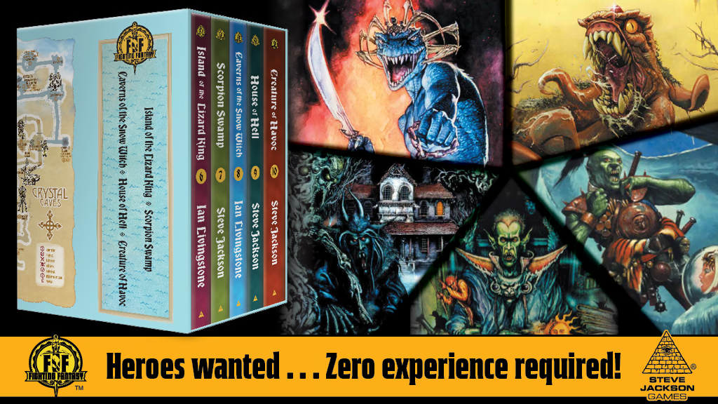 Pledging Opens for Fighting Fantasy Books 6-10 on Kickstarter