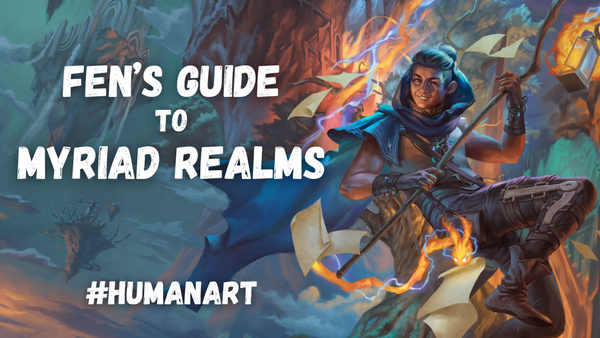 Fen's Guide to Myriad Realms. #humanart. Featuring the world-traveler Fen.