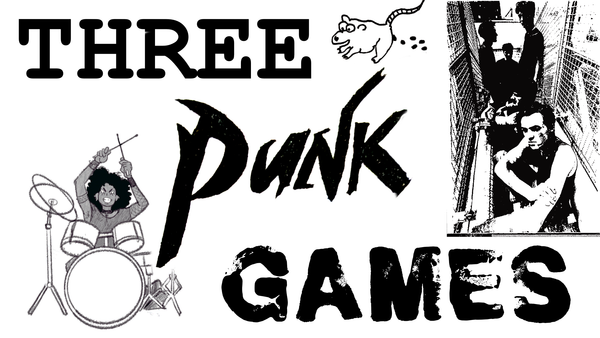 3 pictures from the "Three punk games" the crowdfunding campaign will offer.